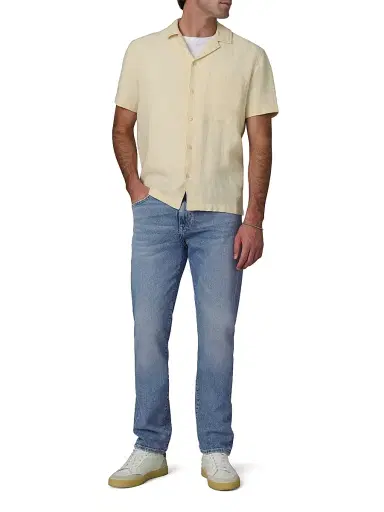 Joe's Jeans Men's Camp Collar Linen Shirt - Summer Sand - Size XXL | Thumbnail 2