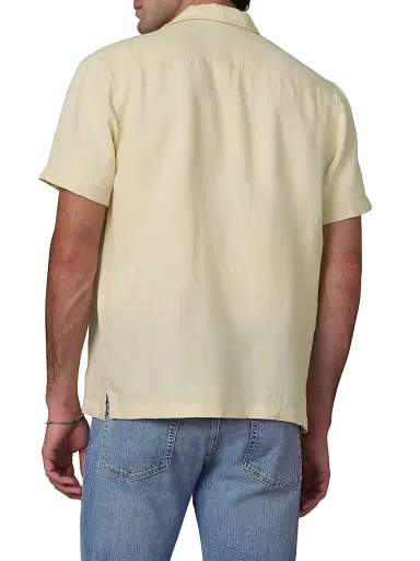 Joe's Jeans Men's Camp Collar Linen Shirt - Summer Sand - Size XXL | Thumbnail 5
