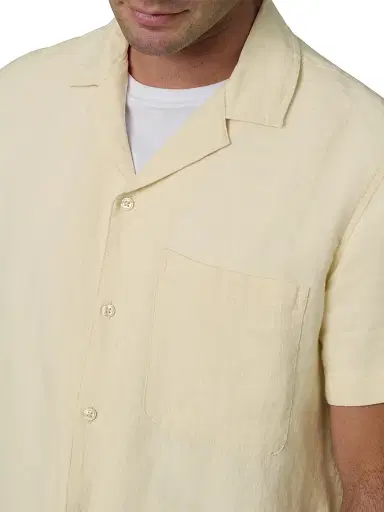 Joe's Jeans Men's Camp Collar Linen Shirt - Summer Sand - Size XXL | Thumbnail 6