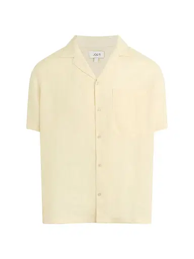 Joe's Jeans Men's Camp Collar Linen Shirt - Summer Sand - Size XXL | Thumbnail 1