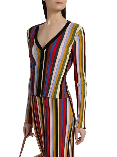 Staud Women's Ezra Striped Cardigan | Thumbnail 4 Staud Women's Ezra Striped Cardigan | Thumbnail 4