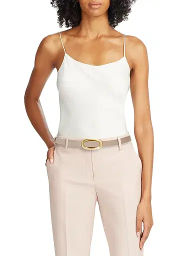 rag & bone Women's Harper Leather Belt - Brown Taupe Suede - Size Large | Thumbnail 2