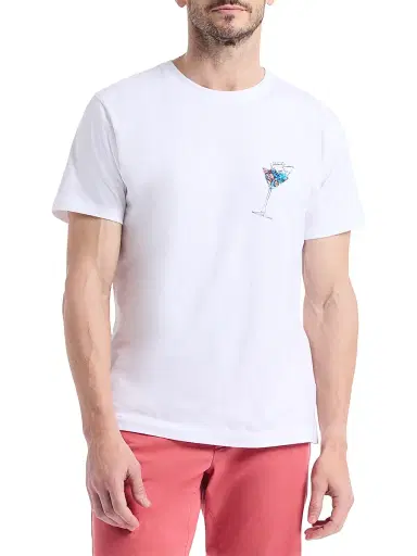 Robert Graham Men's Wavy Sips Graphic T-Shirt | Thumbnail 3 Robert Graham Men's Wavy Sips Graphic T-Shirt | Thumbnail 3