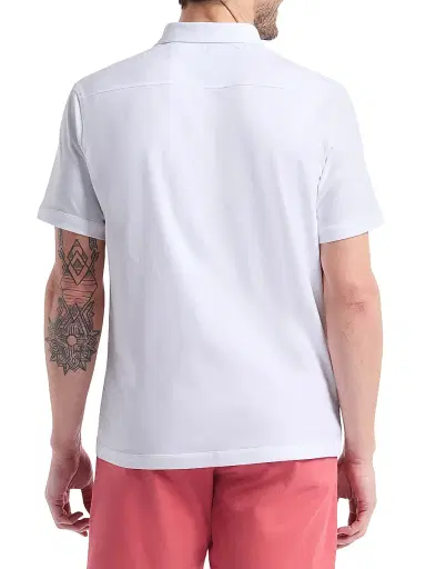 Robert Graham Men's Out Of Office Cotton Short-Sleeve Shirt - White - Size XXL | Thumbnail 5