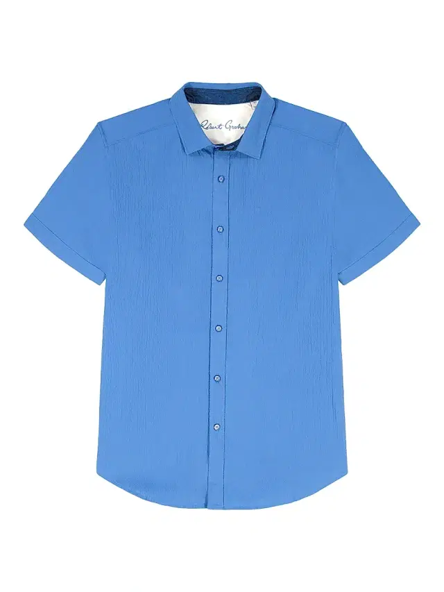 Robert Graham Men's Thresher Seersucker Short-Sleeve Shirt - Blue