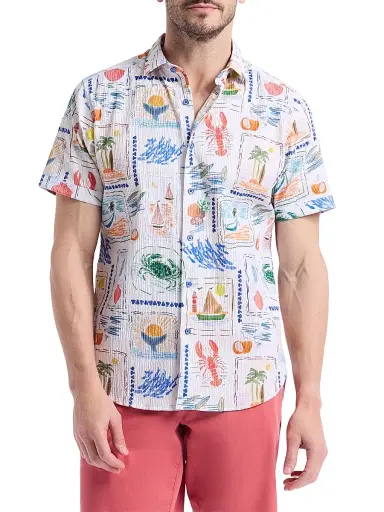 Robert Graham Men's Isla Vista Short-Sleeve Shirt - Size XXL | Thumbnail 3 Robert Graham Men's Isla Vista Short-Sleeve Shirt - Size XXL | Thumbnail 3