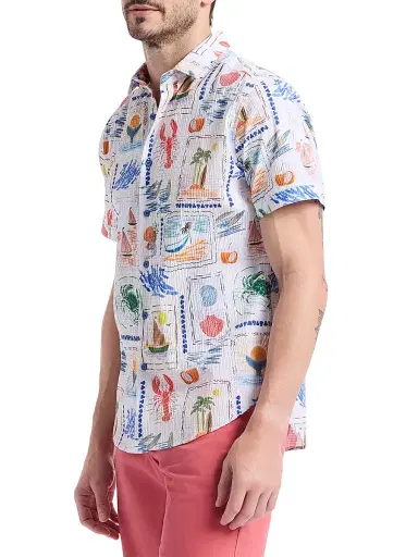 Robert Graham Men's Isla Vista Short-Sleeve Shirt - Size XXL | Thumbnail 4 Robert Graham Men's Isla Vista Short-Sleeve Shirt - Size XXL | Thumbnail 4
