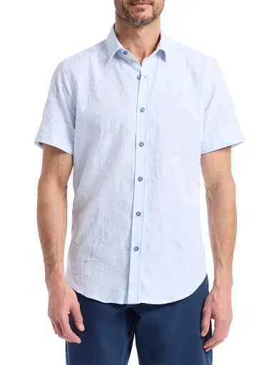 Robert Graham Men's Brackenbury Cotton Short-Sleeve Shirt | Thumbnail 3