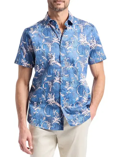 Robert Graham Men's Junipero Woven Short-Sleeve Shirt | Thumbnail 3 Robert Graham Men's Junipero Woven Short-Sleeve Shirt | Thumbnail 3