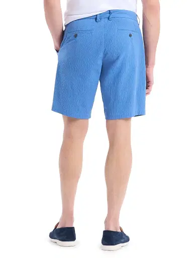 Robert Graham Men's Thresher Cotton-Blend Seersucker Shorts - Blue - Size 40 | Thumbnail 5