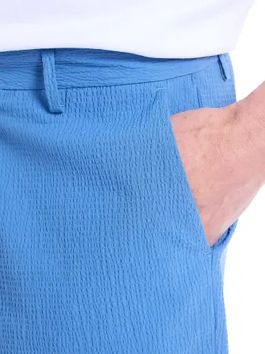 Robert Graham Men's Thresher Cotton-Blend Seersucker Shorts - Blue - Size 40 | Thumbnail 6