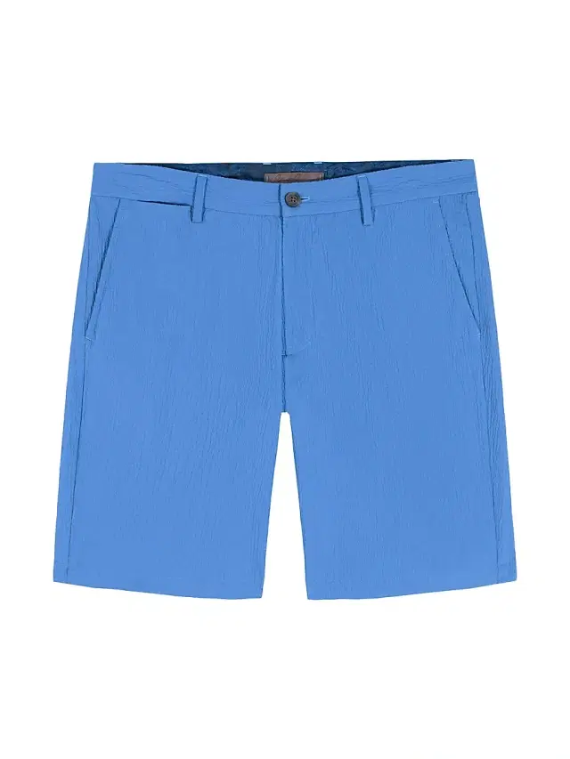 Men's Thresher Cotton-Blend Seersucker Shorts - Blue