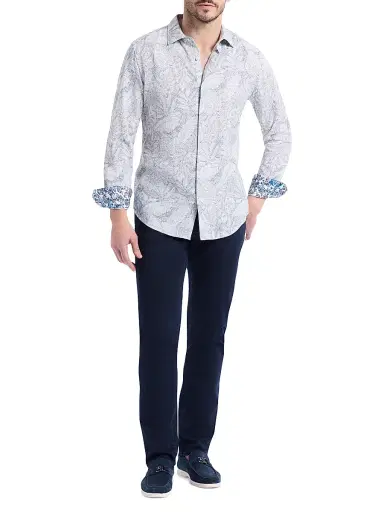 Robert Graham Men's Winesap Damask Woven Shirt | Thumbnail 2