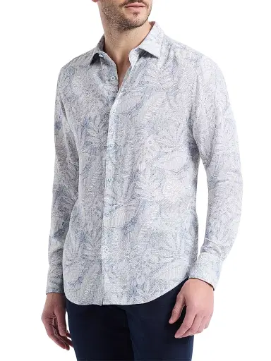Robert Graham Men's Winesap Damask Woven Shirt | Thumbnail 4
