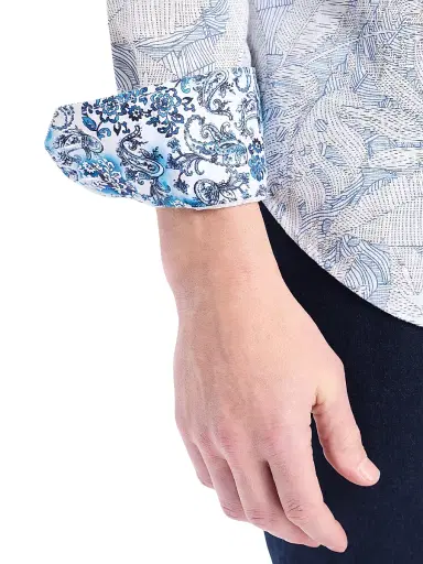 Robert Graham Men's Winesap Damask Woven Shirt | Thumbnail 6