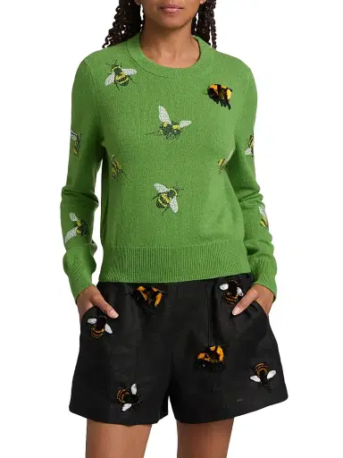 Libertine Women's Buzz Off Shrunken Cashmere Sweater | Thumbnail 3