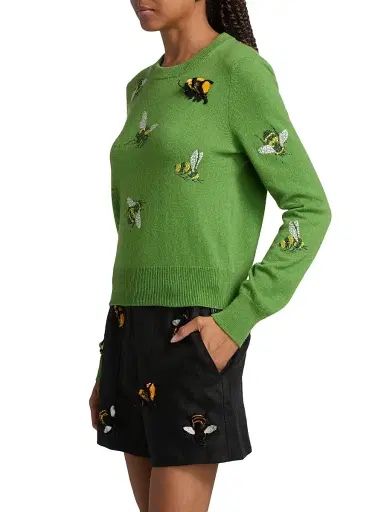 Libertine Women's Buzz Off Shrunken Cashmere Sweater | Thumbnail 4