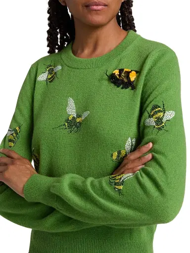 Libertine Women's Buzz Off Shrunken Cashmere Sweater | Thumbnail 6