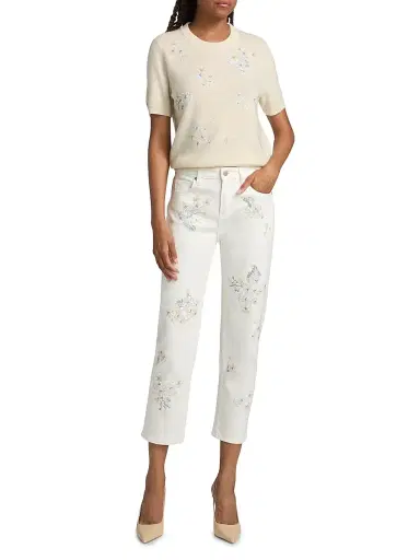 Libertine Women's Porcelain Garden Cashmere Sweater - Porcelain | Thumbnail 2