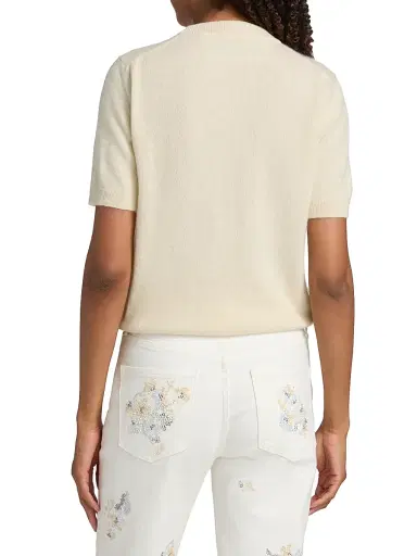 Libertine Women's Porcelain Garden Cashmere Sweater - Porcelain | Thumbnail 5