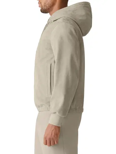 Mackage Men's Sylas Suede Hooded Jacket - Taupe - Size 40 | Thumbnail 3 Mackage Men's Sylas Suede Hooded Jacket - Taupe - Size 40 | Thumbnail 3