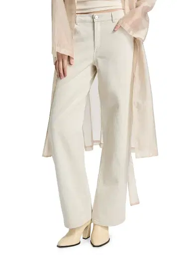 LAMARQUE Women's Taleen Cotton-Linen Wide-Leg Pants - Natural - Size 31 | Thumbnail 3