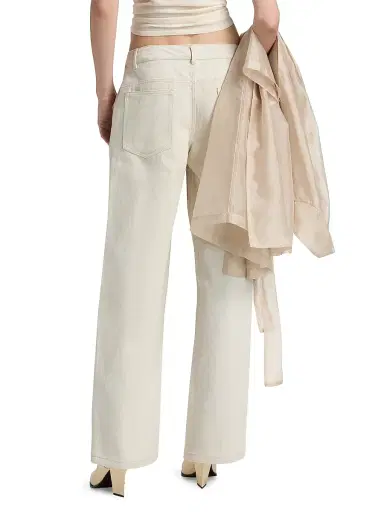 LAMARQUE Women's Taleen Cotton-Linen Wide-Leg Pants - Natural - Size 31 | Thumbnail 5