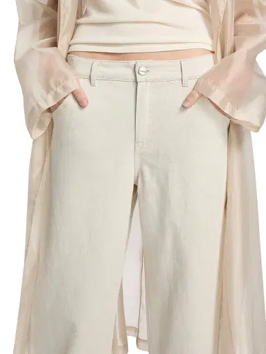 LAMARQUE Women's Taleen Cotton-Linen Wide-Leg Pants - Natural - Size 31 | Thumbnail 6