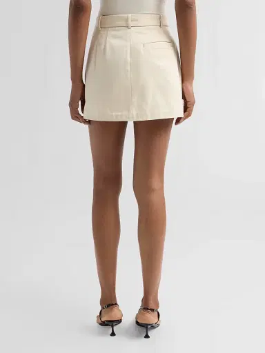Proenza Schouler Women's Bruni Wrap-Front Cotton Drill Shorts - Marzipan - Size 12 | Thumbnail 3