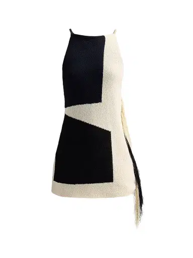 Proenza Schouler Women's Saskia Colorblocked Fringe Top | Thumbnail 1 Proenza Schouler Women's Saskia Colorblocked Fringe Top | Thumbnail 1