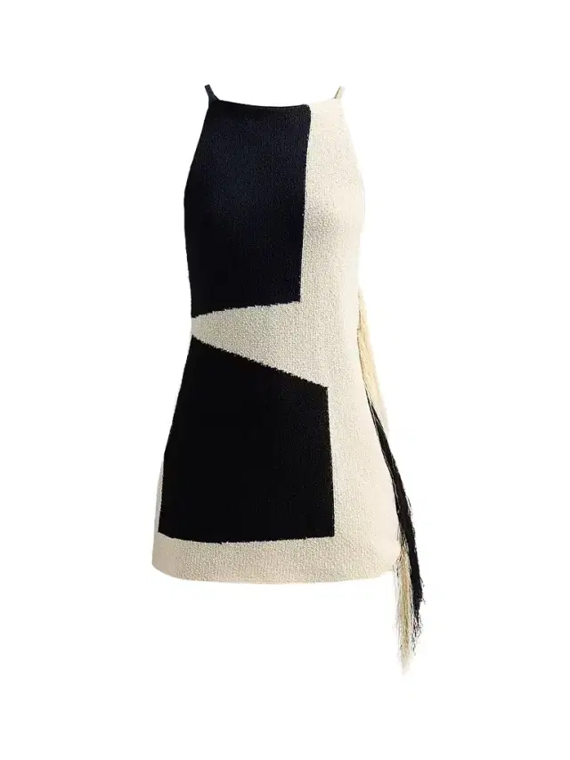 Proenza Schouler Women's Saskia Colorblocked Fringe Top - Sand Multi