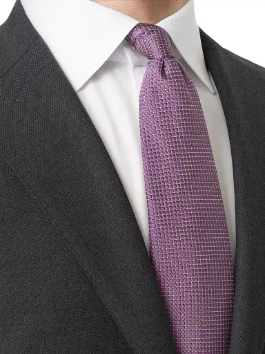Eton Men's Geometric Satin Silk Tie | Thumbnail 2