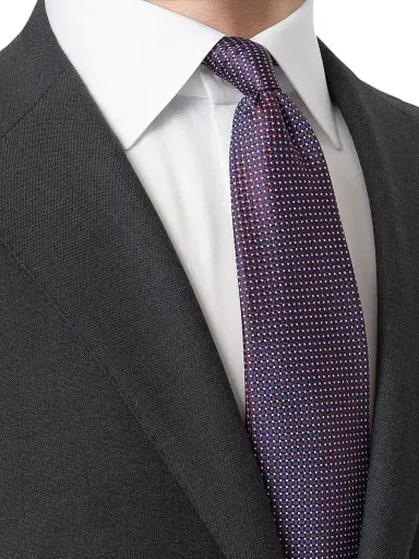 Eton Men's Micro Geometric Silk Tie | Thumbnail 2 Eton Men's Micro Geometric Silk Tie | Thumbnail 2