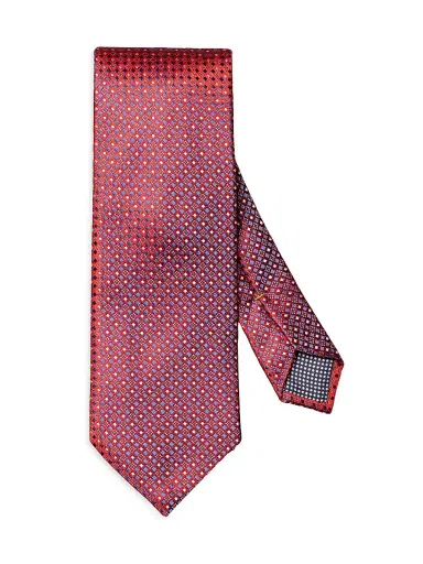 Eton Men's Micro-Geometric Silk Tie | Thumbnail 1 Eton Men's Micro-Geometric Silk Tie | Thumbnail 1