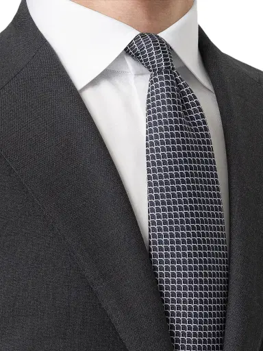 Eton Men's Geometric Woven Silk Tie | Thumbnail 2 Eton Men's Geometric Woven Silk Tie | Thumbnail 2