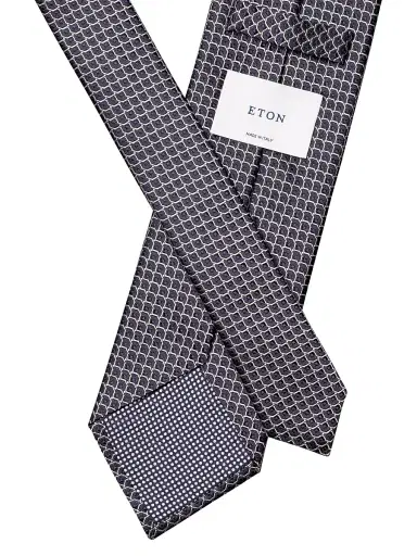 Eton Men's Geometric Woven Silk Tie | Thumbnail 3 Eton Men's Geometric Woven Silk Tie | Thumbnail 3