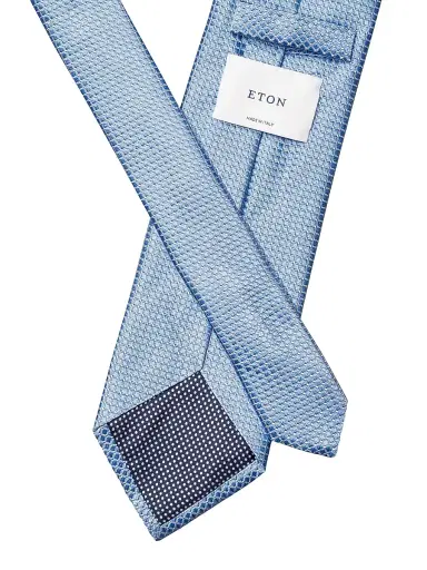 Eton Men's Geometric Silk Satin Tie | Thumbnail 3 Eton Men's Geometric Silk Satin Tie | Thumbnail 3