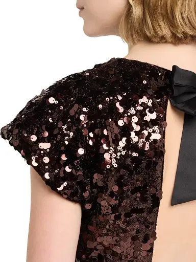Ganni Women's Velvet Sequins Top | Thumbnail 5