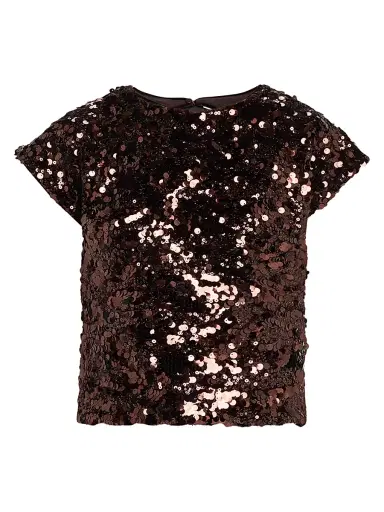 Ganni Women's Velvet Sequins Top | Thumbnail 1