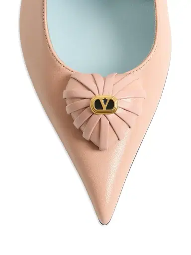 Valentino Garavani Women's Coeur 100MM Royal Slingback Pumps in Kidskin - Phard - Size 11.5 | Thumbnail 5