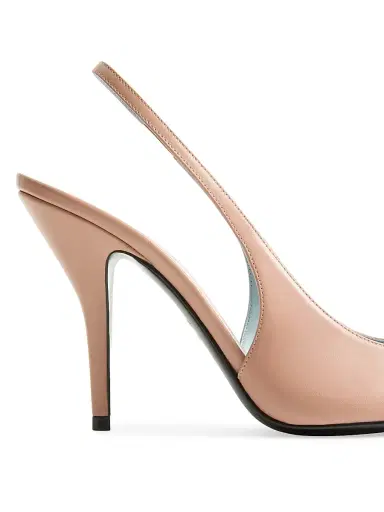 Valentino Garavani Women's Coeur 100MM Royal Slingback Pumps in Kidskin - Phard - Size 11.5 | Thumbnail 6