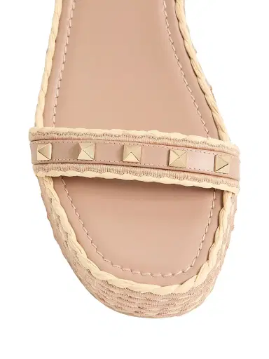 Valentino Garavani Women's Rockstud 45MM Flatform Sandals - Rose Cannelle - Size 10 | Thumbnail 5