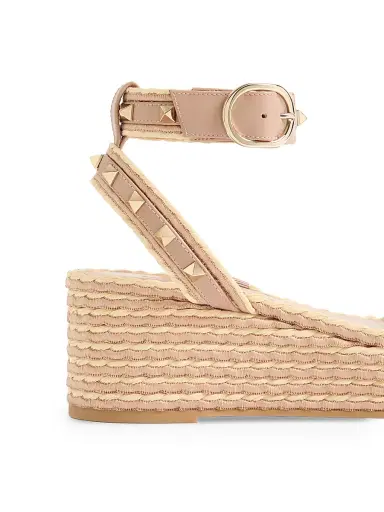Valentino Garavani Women's Rockstud 45MM Flatform Sandals - Rose Cannelle - Size 10 | Thumbnail 6