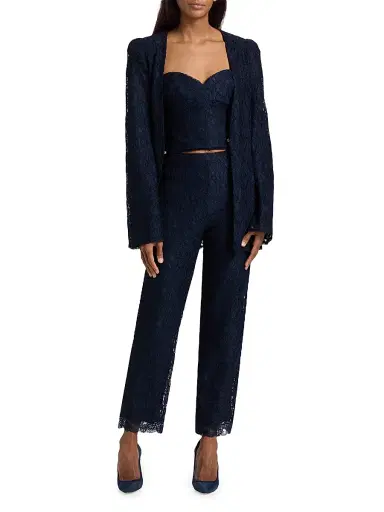 Chiara Boni La Petite Robe Women's Brett Lace Straight-Leg Pants | Thumbnail 2 Chiara Boni La Petite Robe Women's Brett Lace Straight-Leg Pants | Thumbnail 2