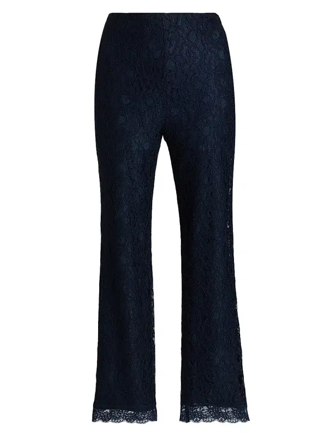 Chiara Boni La Petite Robe Women's Brett Lace Straight-Leg Pants - Dusk Blue