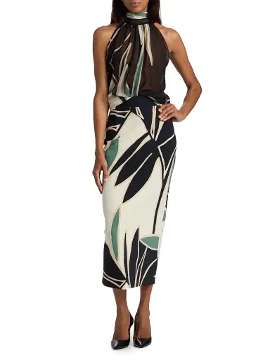 Chiara Boni La Petite Robe Women's Rysia Printed Halter Top | Thumbnail 2 Chiara Boni La Petite Robe Women's Rysia Printed Halter Top | Thumbnail 2
