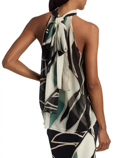 Chiara Boni La Petite Robe Women's Rysia Printed Halter Top | Thumbnail 5 Chiara Boni La Petite Robe Women's Rysia Printed Halter Top | Thumbnail 5