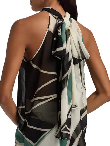 Chiara Boni La Petite Robe Women's Rysia Printed Halter Top | Thumbnail 6 Chiara Boni La Petite Robe Women's Rysia Printed Halter Top | Thumbnail 6