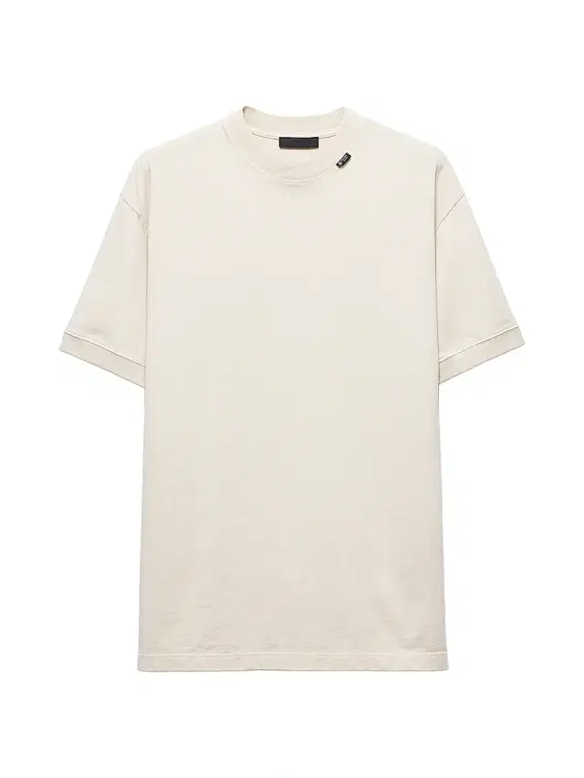 Men's Short-Sleeved Cotton T-Shirt - Beige Khaki