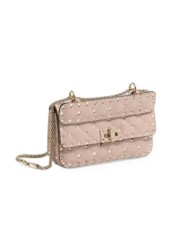 Valentino Garavani Women's Nappa Rockstud Spike Crossbody Bag - Pink | Thumbnail 4 Valentino Garavani Women's Nappa Rockstud Spike Crossbody Bag - Pink | Thumbnail 4